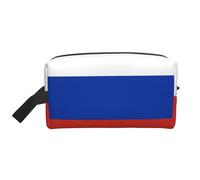 HJLUUFT Russian flag print Travel Toiletry Bag, Portable Makeup Cosmetic Bag Travel Essentials Organizer Travel Bag, White, One Size