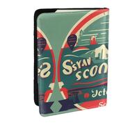 HJLUUFT Scottish Retro Pattern Print Leather Passport Wallet for Men Women, Passport Holder Case Travel Passport Cover for Family