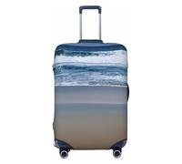HJLUUFT Serene Coastal Print Travel Luggage Cover Suitcase Cover Protector Suitcase Washable Baggage Covers Anti-Scratch