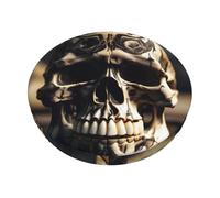 HJLUUFT Skull Rock Roll Skeleton Bone Elastic Round Stool Covers – Comfortable and Stretchy Bar Chair Cushions – Soft Cushion Slipcovers for Stools