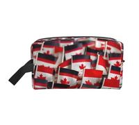 HJLUUFT small canadian flags print Toiletry Bag for Men Women Traveling Toiletry Organizer Bag for Adult Door Room Essentials, White, One Size