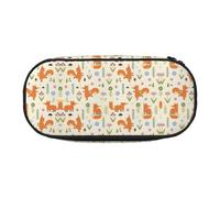 HJLUUFT Small Size dog print Pencil Bag Pouch Case,Pen Bags Pencil Pouch Organizer for Office College School Daily Use, Black, One Size, Cute