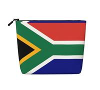 HJLUUFT South African flag print Travel Makeup Bags Cosmetic Organizer Bag Large Capacity Make up Bag Toiletry Bag for Women, Black, One Size