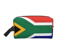 HJLUUFT South African Flag Toiletry Bag, Portable Makeup Cosmetic Bag, Travel Utensils, Organiser, Travel Bag, White/Opulent Garden, One Size, White/Opulent Garden, standard size