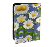 HJLUUFT Spring Daisy Flowers Print Leather Passport Wallet for Men Women, Passport Holder Case Travel Passport Cover for Family