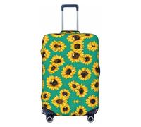 HJLUUFT Spring Sunflowers Flowers Print Suitcase Cover Travel Luggage Cover Protector Suitcase Washable Baggage Covers Anti-Scratch