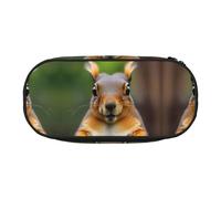 HJLUUFT Squirrel Funny Animal print Makeup Cosmetic Bag Stationary Kawaii Pencil Box Pouch Gadget Organizer Bag with Zipper