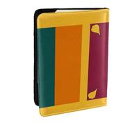 HJLUUFT Sri Lanka Flag Print Leather Passport Cover for Men Women, Travel Wallet Passport Holder Case for Family