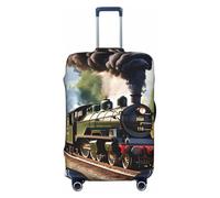 HJLUUFT Steam Little Train Print Travel Luggage Cover Suitcase Cover Protector Suitcase Washable Baggage Covers Anti-Scratch