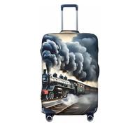HJLUUFT Steam Train Clouds Print Travel Luggage Cover Suitcase Cover Protector Suitcase Washable Baggage Covers Anti-Scratch
