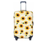 HJLUUFT Sunflower Pattern Print Suitcase Cover Travel Luggage Cover Protector Suitcase Washable Baggage Covers Anti-Scratch