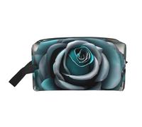 HJLUUFT Teal Gray Rose print Toiletry Bag for Men Women Traveling Toiletry Organizer Bag for Adult Door Room Essentials, White, One Size
