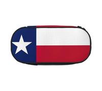 HJLUUFT Texas State Flag print Pencil Case Simple Sturdy Multifunctional Pencil Bag Office Stationery Organizer
