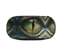 HJLUUFT The dragon's green eyes print Pencil Bag Pouch Case,Pen Bags Pencil Pouch Organizer for Office College School Daily Use