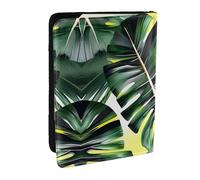 HJLUUFT Tropical Banana Palm Leaves Print Leather Passport Wallet for Men Women, Passport Holder Case Travel Passport Cover for Family