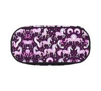HJLUUFT Unicorns Pinks print Pencil Bag Pouch Case,Pen Bags Pencil Pouch Organizer for Office College School Daily Use