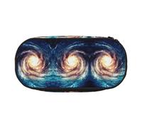 HJLUUFT Universe Galactic System Printing Pencil Case for Office College School Daily, Black, One Size, Cute