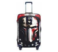 HJLUUFT USA Flag American Spartan Print Suitcase Cover Travel Luggage Cover Protector Suitcase Washable Baggage Covers Anti-Scratch