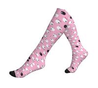 HJLUUFT White sheep on background Compression Socks for Men and Women - Moisture-Wicking Socks, Diabetic and Neuropathy Socks