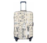 HJLUUFT Wine and Winemaking Winery Print Suitcase Cover Travel Luggage Cover Protector Suitcase Washable Baggage Covers Anti-Scratch