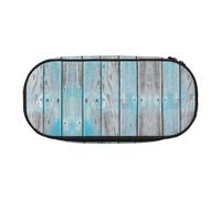 HJLUUFT Wooden Pencil Case with Printed Background for Office College School Daily Use, Black, One Size, Cute