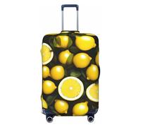 HJLUUFT Yellow Lemon Print Travel Luggage Cover Suitcase Cover Protector Suitcase Washable Baggage Covers Anti-Scratch