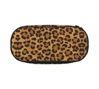 HJLUUFT Yellow Leopard print Pencil Bag Pouch Case,Pen Bags Pencil Pouch Organizer for Office College School Daily Use