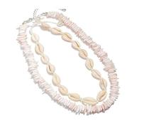 HJMMHX 4 Pcs/Set Simple Fashion Women Shell Choker Irregular Broken Seashell Necklace Jewelry Set