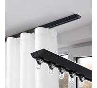 HJMMHX Aluminium Alloy Ceiling ain Track System Silent Design for Living Room Bedroom & Shower Room Divider Smooth Gliding Easy Installat & Slish
