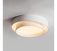 HJMMHX Contemporary 19" LED Flush Mount Ceiling Light Cool White & Warm Round Minimalist Nordic Design for Bedroom Dining Room Kitchen Closet Mid Century Modern Style