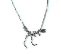 HJMMHX Fashion Metal Dragon Skull Skeleton Dinosaur Bones Pendant Cool Necklaces