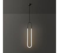 HJMMHX Modern LED Pendant Light for Kitchen Island Geometric Ring Drop Ceiling Fixture Stylish Hanging Lamp RAM Design Contemporary Lighting for Home Decor