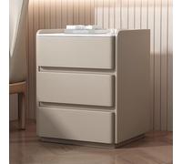 HJMMHX Modern Side Table with 3 Drawers No Assembly Required Smooth Sliding Rails Minimalist Design for Small Spaces Nightstand Storage Solution