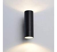 HJMMHX Modern Waterproof Up & Down Wall Sconce Minimalist Circle Design Indoor & Outdoor Lighting Fixture Aluminum Stylish LED Accent for Home & Garden