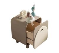 HJMMHX Solid Wood Nightstand, Slim Wooden Night Table with Sto Ders, ry Side Table, Modern Brown Bedside Table, Cact Nightstand for Bedroom or Living Room