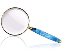 HJMMWT 10 Times The Hand-held Magnifier, Portable Magnifying Glass to Read The Elderly Loupe Marriage