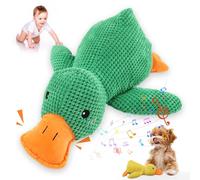HJMMWT 2025 New The Mellow Calming Quack-Quack with Soft Squeaker, Durable Stuffed Duck Toy, Interactive Dog Toys for Dogs Indoor Puppy Chewers (Yellow)