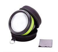 HJMMWT 5X 90mm Desktop Oversized Dome Magnifier, Magnifying Glass with Dimmable Light for Map Document Reading,Inspection,Exploring,Hobbies,Black a/A Interesting Life Fashionable