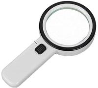 HJMMWT 90Mm Magnifying Glass Loupe Magnifier with Lights Ultraviolet Money Detector Lamp Antique for The Elderly Reading Tool
