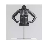 HJMMWT Black Male Mannequin Adjustable Height Mannequin Torso, Custom Mannequin Bust from Clothing, Bedroom,Female Gray,S2