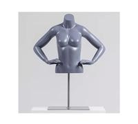 HJMMWT Black Male Mannequin Adjustable Height Mannequin Torso, Custom Mannequin Bust from Clothing, Bedroom,Female Gray,S2