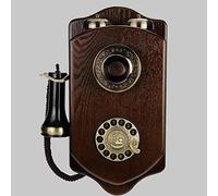 HJMMWT Classic Retro Old Fashioned Landline Phones - Wall Mounted Dial Telephone With Classic Metal Bell Handfree And Redial Function For Home Office Decor Applied