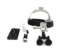 HJMMWT Dental Loupes,3.5X Dentist Dental Surgical Medical Binocular Loupes,Dental Binocular Loupes Magnifying Glasses,Dental Surgery Head-Mounted Magnifier with Headlight,Loupe Port