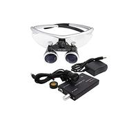HJMMWT Dental Loupes,Head MountLighted Magnifying Glasses,Dental Loupes Binocular Magnifier 2.5 X 420mm Dental Lab Medical Loupe Dental Magnifier with 5W Headlight Head Lamp,Blue,3.5X