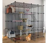 HJMMWT Enclosure,Dog Cages Small Dogs Indoor,Pet Playpen For Cats,Detachable Extra Large Cat Playpen,Small Animal Cage With Doors,147 * 146cm-B