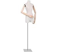 HJMMWT Female Mannequin Torso Female Tailors Dummy Mannequin Dressmakers Dummies Fashion Students Display Bust Adjustable for Apparel Jewelry Display Stand F
