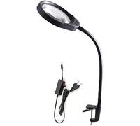HJMMWT Flexible Hands Magnifying Glass Lamp Clip-on Magnifying Glass Desk Lamp Reading Large Lenses Illuminated Magnifier Marriage