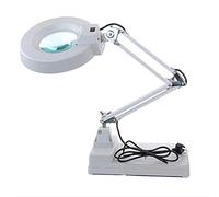 HJMMWT GeRRiT 3X/5X/8X/10X 127MM Desktop 2 in 1 Magnifying Lamp, Reading Magnifier Glass with Stand, Daylight Bright Lights for Hobbies, Crafts, Workbench, Diamond Art