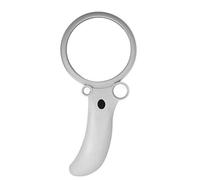 HJMMWT Handheld Illuminated Magnifier Light,Magnifying Glass, 4 Lens Handheld Best Magnifier with Lights for Seniors Reading, Hobby, Crafts, Office, Maps, Jewelry, Mechanical, Watch