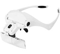 HJMMWT Headband Magnifier,Head MountLighted Magnifying Glasses,Head Magnifier Glasses with Professional 's Loupe Light,Headband Magnifying for Reading Jewellery Loupe for Hobbi